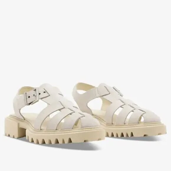 All Saints Nessa logo-patch leather sandals size 38 - Picture 1 of 11